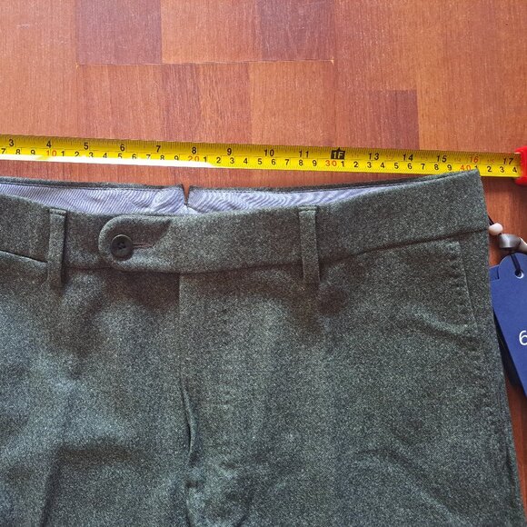 NEW 6 East Men's Green 100% Wool Pants Size 32 - Picture 12 of 16